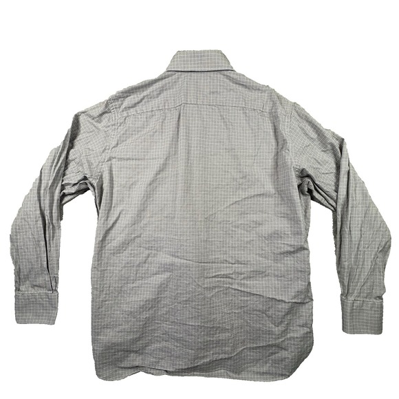 Ermenegildo Zegna Men's 2XL Dress Shirt Gingham Gray Regular Fit LS SEE DESCRIPT - Picture 2 of 16